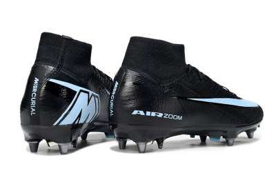 Men's Nike Air Zoom Mercurial Superfly 10 Elite SG Soft Ground High-Tops Football Boots - Black/Jade
