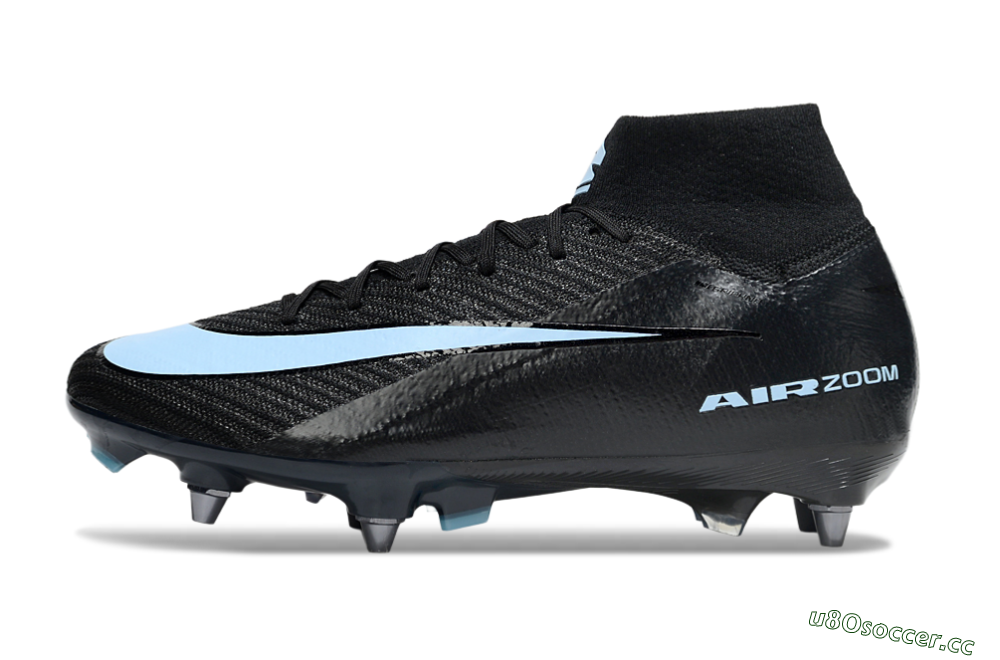 Men's Nike Air Zoom Mercurial Superfly 10 Elite SG Soft Ground High-Tops Football Boots - Black/Jade 0