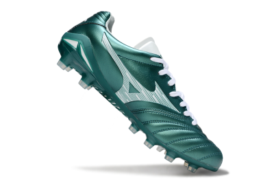 Men's Mizuno Morelia Neo 4 FG Firm Ground Low-Tops Football Boots - Green/White