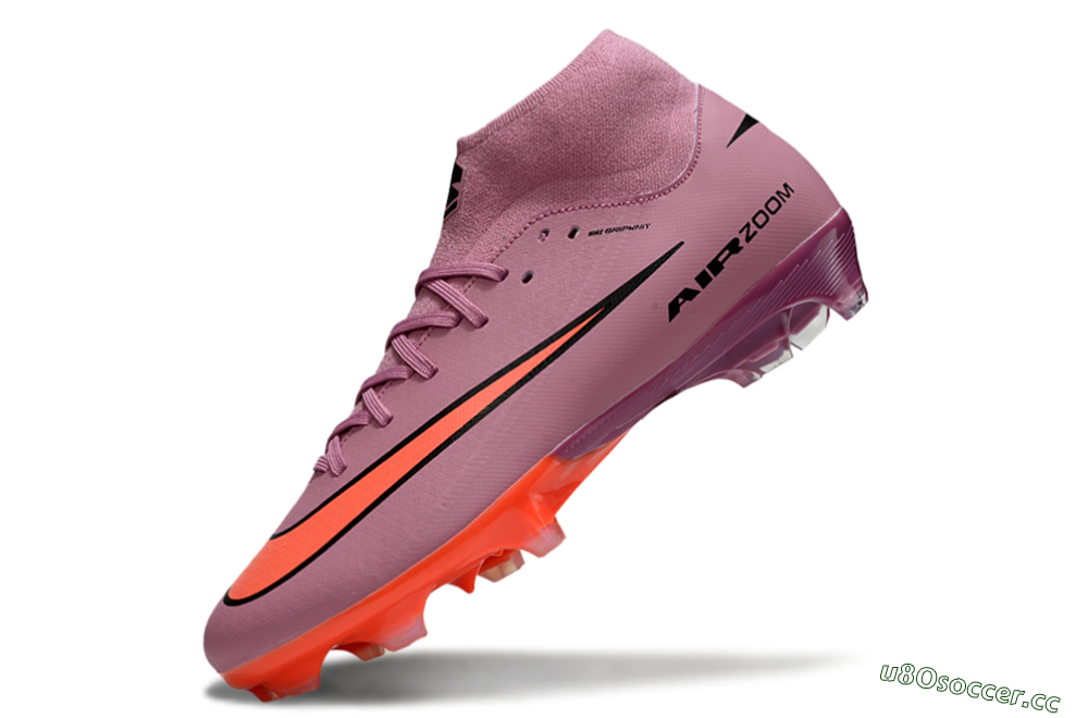 Men's Nike Air Zoom Mercurial Superfly 10 Academy FG Firm Ground High-Tops Football Boots - Red/Black/White 5