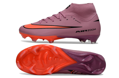 Men's Nike Air Zoom Mercurial Superfly 10 Academy FG Firm Ground High-Tops Football Boots - Red/Black/White
