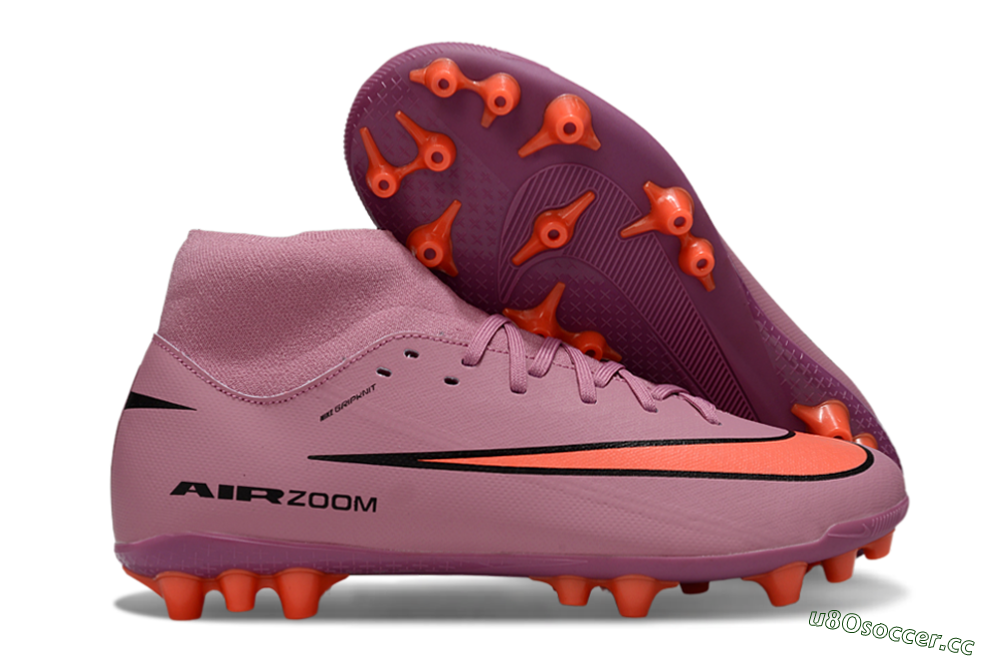 Men's Nike Air Zoom Mercurial Superfly 10 Academy AG Artificial Grass High-Tops Football Boots - Red/Black/White 2