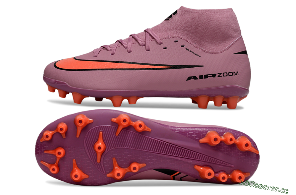 Men's Nike Air Zoom Mercurial Superfly 10 Academy AG Artificial Grass High-Tops Football Boots - Red/Black/White 1