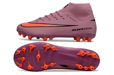Men's Nike Air Zoom Mercurial Superfly 10 Academy AG Artificial Grass High-Tops Football Boots - Red/Black/White