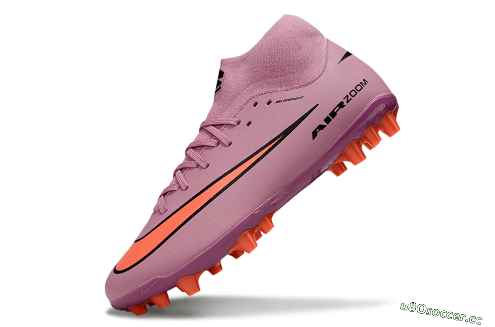Men's Nike Air Zoom Mercurial Superfly 10 Academy AG Artificial Grass High-Tops Football Boots - Red/Black/White 5