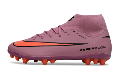 Men's Nike Air Zoom Mercurial Superfly 10 Academy AG Artificial Grass High-Tops Football Boots - Red/Black/White