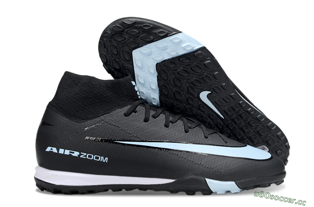 Unisex Nike Air Zoom Mercurial Superfly 10 Elite TF Artificial Turf High-Tops Football Shoes - Black/Jade/White 2