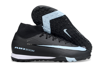 Unisex Nike Air Zoom Mercurial Superfly 10 Elite TF Artificial Turf High-Tops Football Shoes - Black/Jade/White
