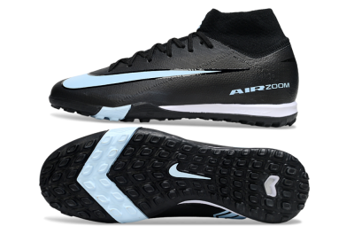 Unisex Nike Air Zoom Mercurial Superfly 10 Elite TF Artificial Turf High-Tops Football Shoes - Black/Jade/White