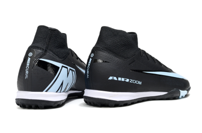 Unisex Nike Air Zoom Mercurial Superfly 10 Elite TF Artificial Turf High-Tops Football Shoes - Black/Jade/White