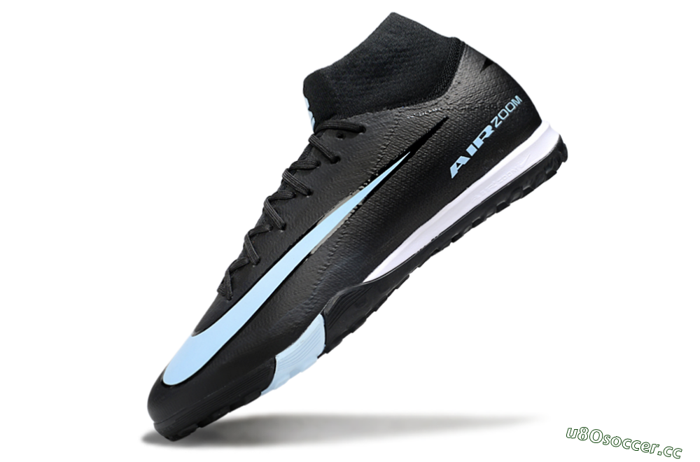 Unisex Nike Air Zoom Mercurial Superfly 10 Elite TF Artificial Turf High-Tops Football Shoes - Black/Jade/White 5