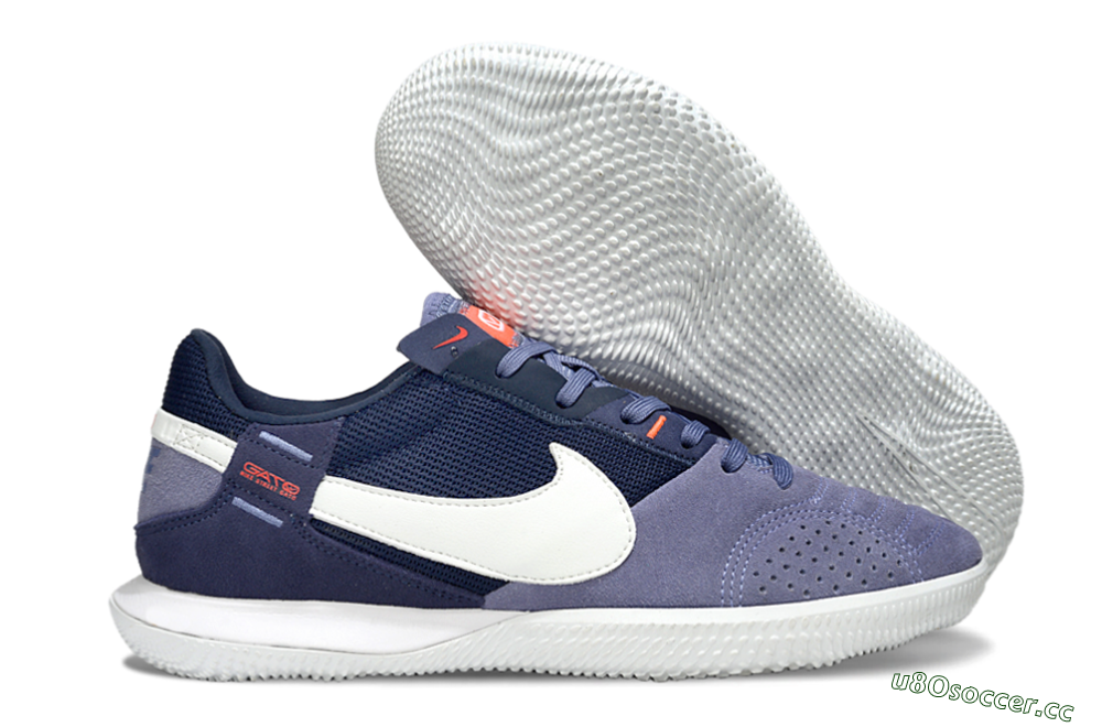 Men's Nike Street Gato IC Indoor & Futsal Low-Tops Football Shoes - Purple/Blue/White 2