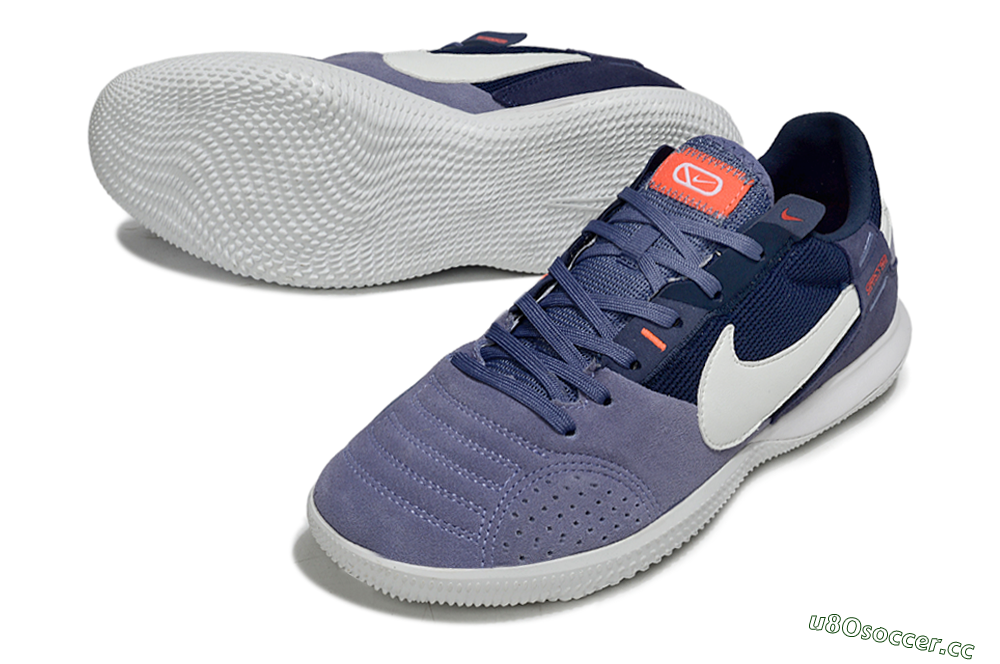 Men's Nike Street Gato IC Indoor & Futsal Low-Tops Football Shoes - Purple/Blue/White 3