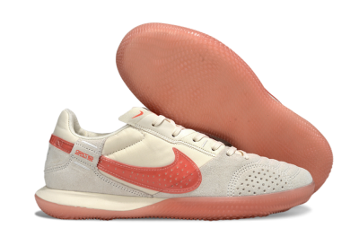 Men's Nike Street Gato IC Indoor & Futsal Low-Tops Football Shoes - Beige/Grey/Red