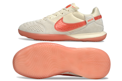 Men's Nike Street Gato IC Indoor & Futsal Low-Tops Football Shoes - Beige/Grey/Red