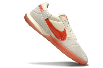 Men's Nike Street Gato IC Indoor & Futsal Low-Tops Football Shoes - Beige/Grey/Red