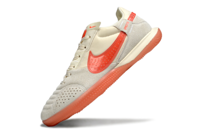 Men's Nike Street Gato IC Indoor & Futsal Low-Tops Football Shoes - Beige/Grey/Red