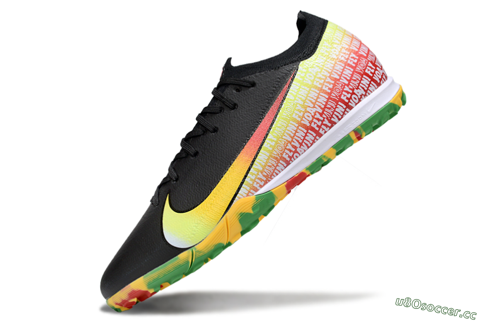 Unisex Nike Air Zoom Mercurial Vapor 16 Elite TF Artificial Turf Low-Tops Football Shoes - Black/Yellow/Red 5