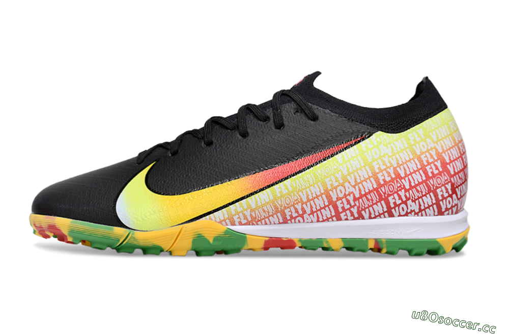 Unisex Nike Air Zoom Mercurial Vapor 16 Elite TF Artificial Turf Low-Tops Football Shoes - Black/Yellow/Red 0