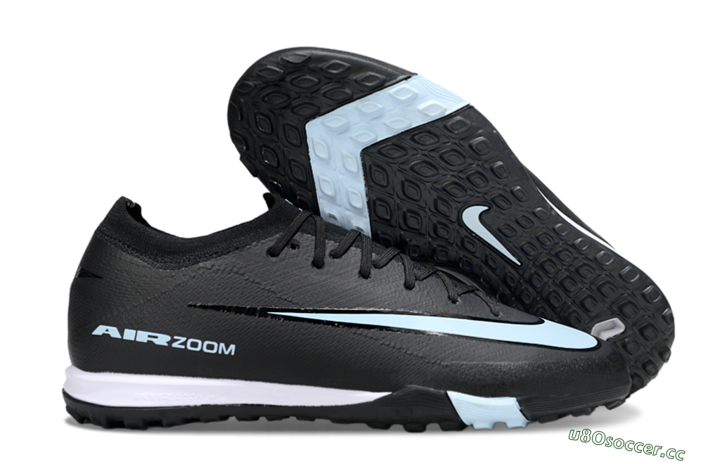 Unisex Nike Air Zoom Mercurial Vapor 16 Elite TF Artificial Turf Low-Tops Football Shoes - Black/Jade/White 2
