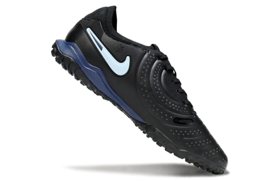 Men's Nike Tiempo Legend 10 Pro TF Artificial Turf Low-Tops Football Shoes - Black/Jade/Blue