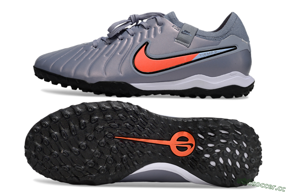 Men's Nike Tiempo Legend 10 Pro TF Artificial Turf Low-Tops Football Shoes - Blue/Jade/Red 1