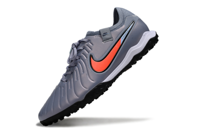 Men's Nike Tiempo Legend 10 Pro TF Artificial Turf Low-Tops Football Shoes - Blue/Jade/Red