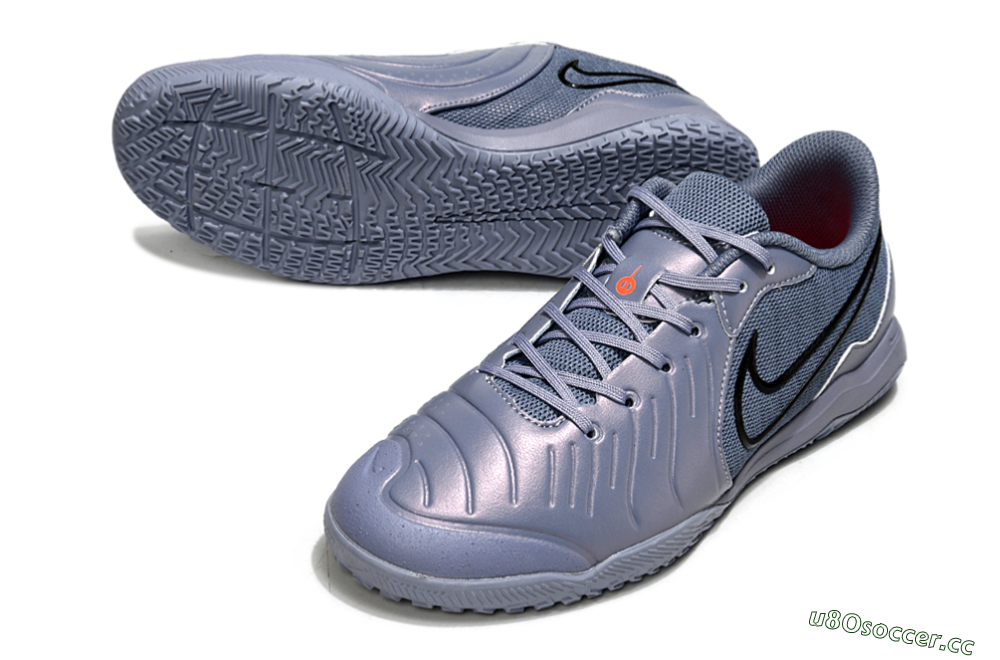 Men's Nike Tiempo Legend 10 Academy IC Indoor & Futsal Low-Tops Football Shoes - Blue/Black/Jade 3