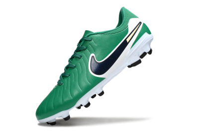 Men's Nike Tiempo Legend 10 Academy FG Firm Ground Low-Tops Football Boots - Green/Blue/Yellow