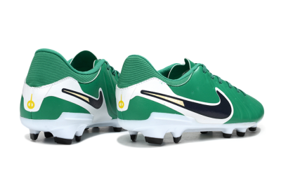 Men's Nike Tiempo Legend 10 Academy FG Firm Ground Low-Tops Football Boots - Green/Blue/Yellow