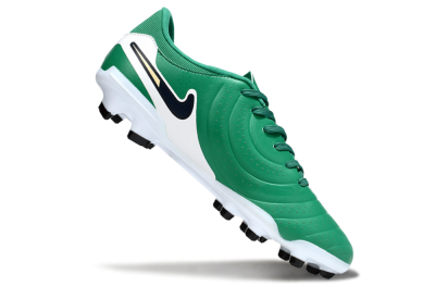 Men's Nike Tiempo Legend 10 Academy FG Firm Ground Low-Tops Football Boots - Green/Blue/Yellow