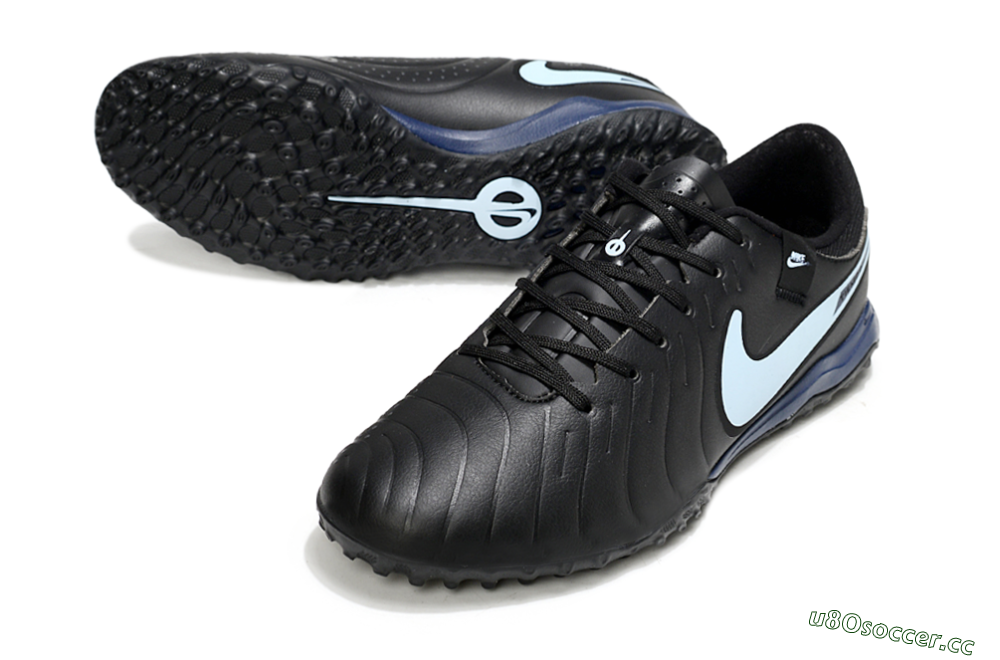 Men's Nike Tiempo Legend 10 Academy TF Artificial Turf Low-Tops Football Shoes - Black/Jade 3