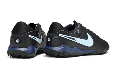 Men's Nike Tiempo Legend 10 Academy TF Artificial Turf Low-Tops Football Shoes - Black/Jade