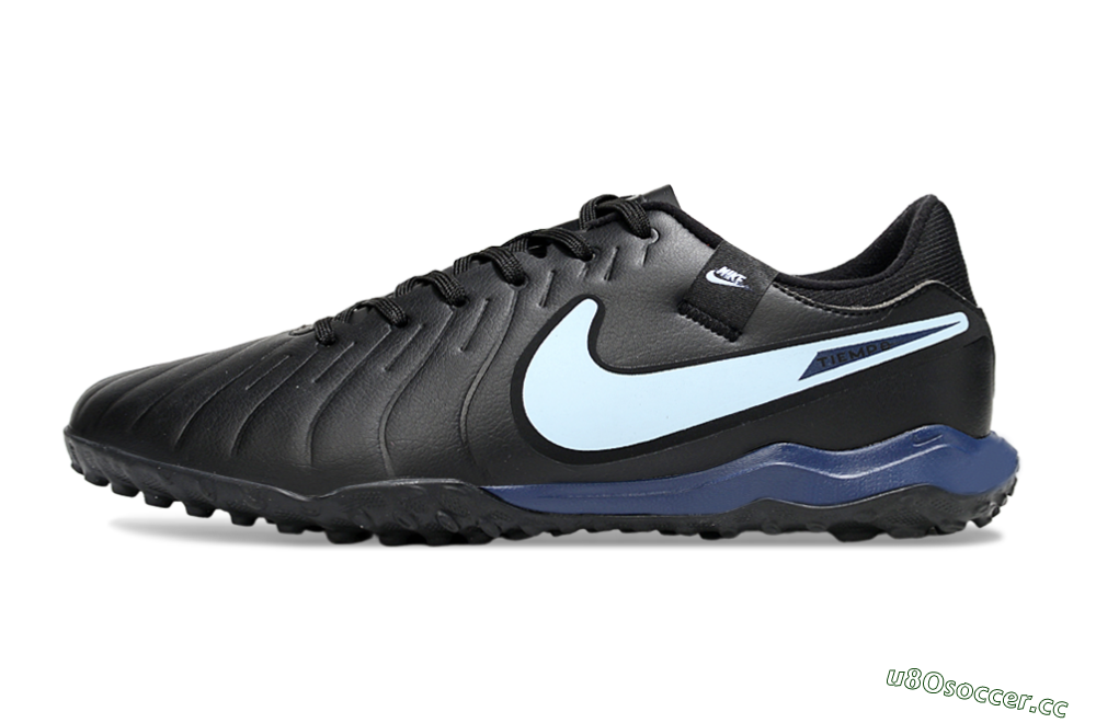 Men's Nike Tiempo Legend 10 Academy TF Artificial Turf Low-Tops Football Shoes - Black/Jade 0