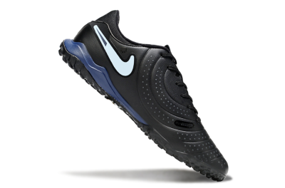 Men's Nike Tiempo Legend 10 Academy TF Artificial Turf Low-Tops Football Shoes - Black/Jade