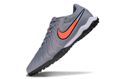 Men's Nike Tiempo Legend 10 Academy TF Artificial Turf Low-Tops Football Shoes - Blue/Jade/Red