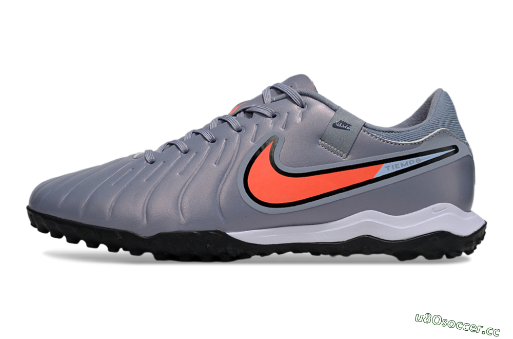 Men's Nike Tiempo Legend 10 Academy TF Artificial Turf Low-Tops Football Shoes - Blue/Jade/Red 0
