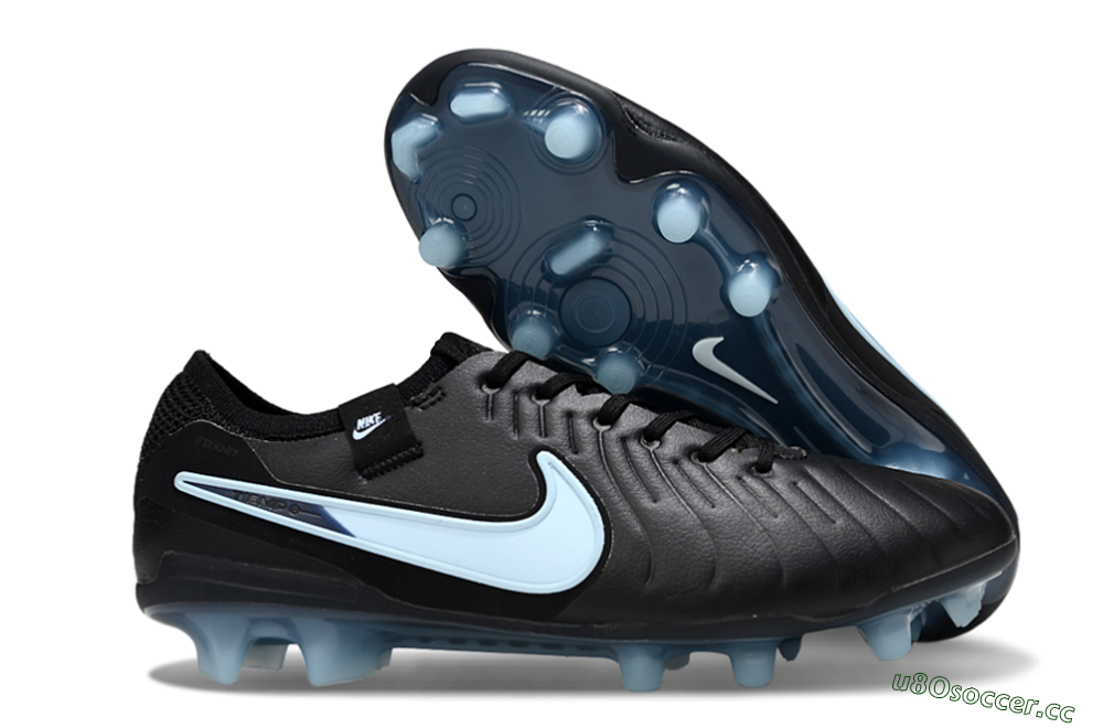 Men's Nike Tiempo Legend 10 Elite FG Firm Ground Low-Tops Football Boots - Black/Jade 2