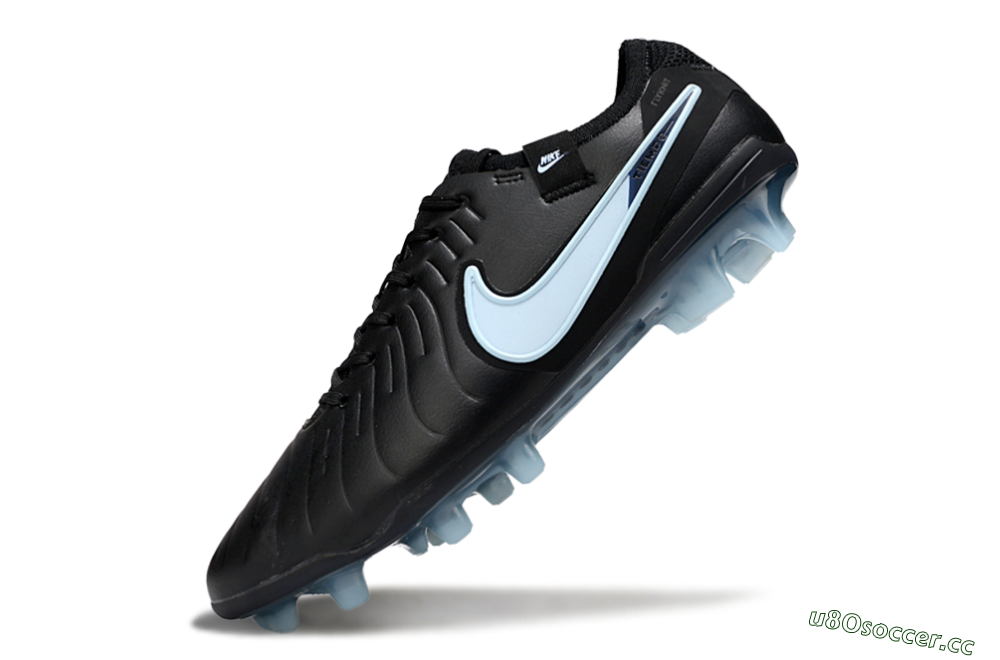 Men's Nike Tiempo Legend 10 Elite FG Firm Ground Low-Tops Football Boots - Black/Jade 5