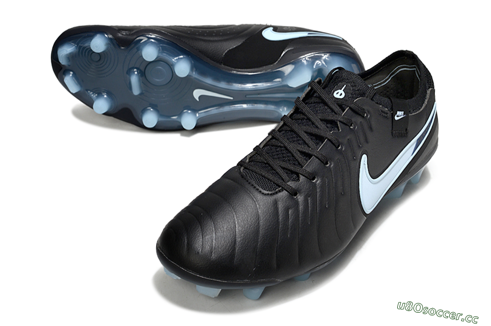Men's Nike Tiempo Legend 10 Elite FG Firm Ground Low-Tops Football Boots - Black/Jade 3