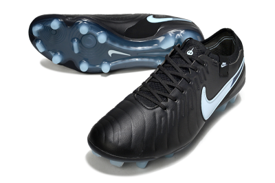 Men's Nike Tiempo Legend 10 Elite FG Firm Ground Low-Tops Football Boots - Black/Jade