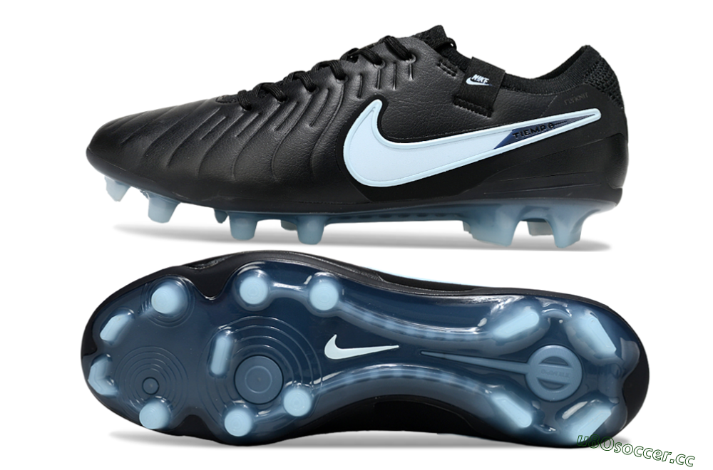 Men's Nike Tiempo Legend 10 Elite FG Firm Ground Low-Tops Football Boots - Black/Jade 1