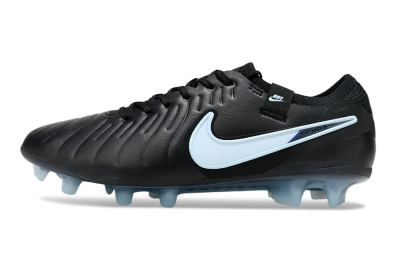 Men's Nike Tiempo Legend 10 Elite FG Firm Ground Low-Tops Football Boots - Black/Jade