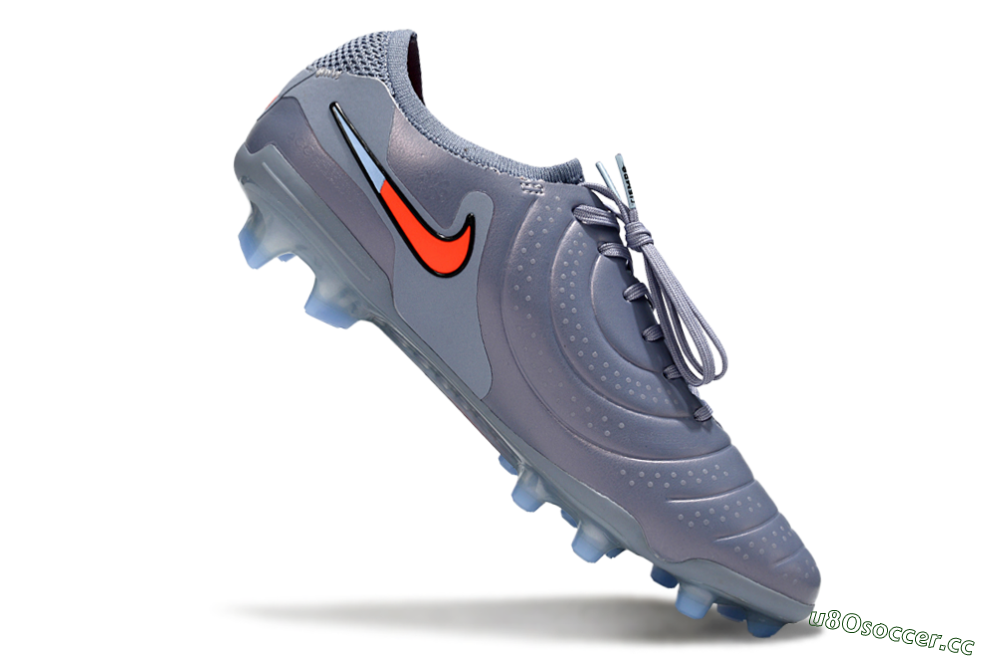 Men's Nike Tiempo Legend 10 Elite FG Firm Ground Low-Tops Football Boots - Blue/Jade/Red 4
