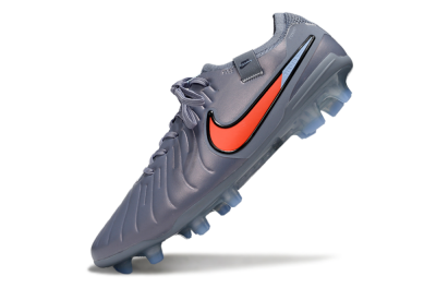 Men's Nike Tiempo Legend 10 Elite FG Firm Ground Low-Tops Football Boots - Blue/Jade/Red
