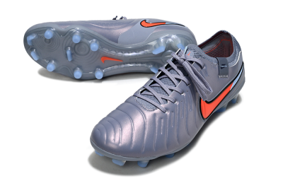 Men's Nike Tiempo Legend 10 Elite FG Firm Ground Low-Tops Football Boots - Blue/Jade/Red