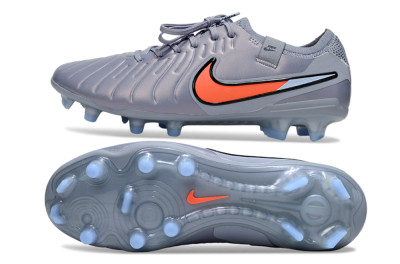 Men's Nike Tiempo Legend 10 Elite FG Firm Ground Low-Tops Football Boots - Blue/Jade/Red