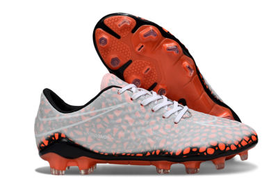 Men's Nike Hypervenom Phantom RGN SE FG Firm Ground Low-Tops Football Boots - Grey/Red/Black