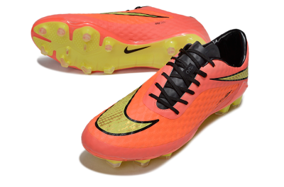 Men's Nike Hypervenom Phantom FG Firm Ground Low-Tops Football Boots - Red/Yellow/Black