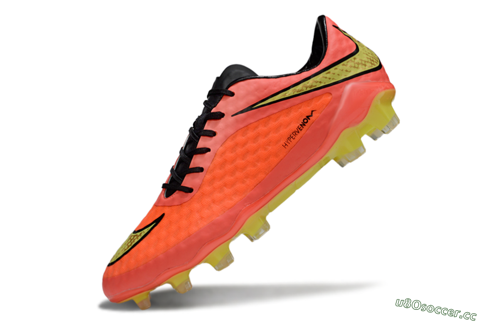 Men's Nike Hypervenom Phantom FG Firm Ground Low-Tops Football Boots - Red/Yellow/Black 5